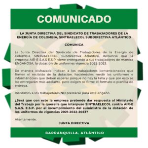 COMUNICADO 