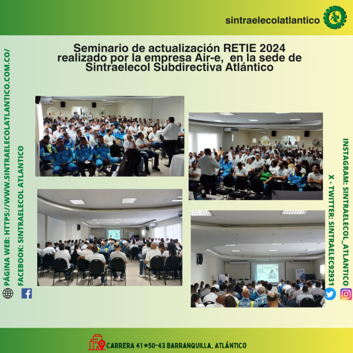 COMUNICADO Seminario Actualización Retie 2024