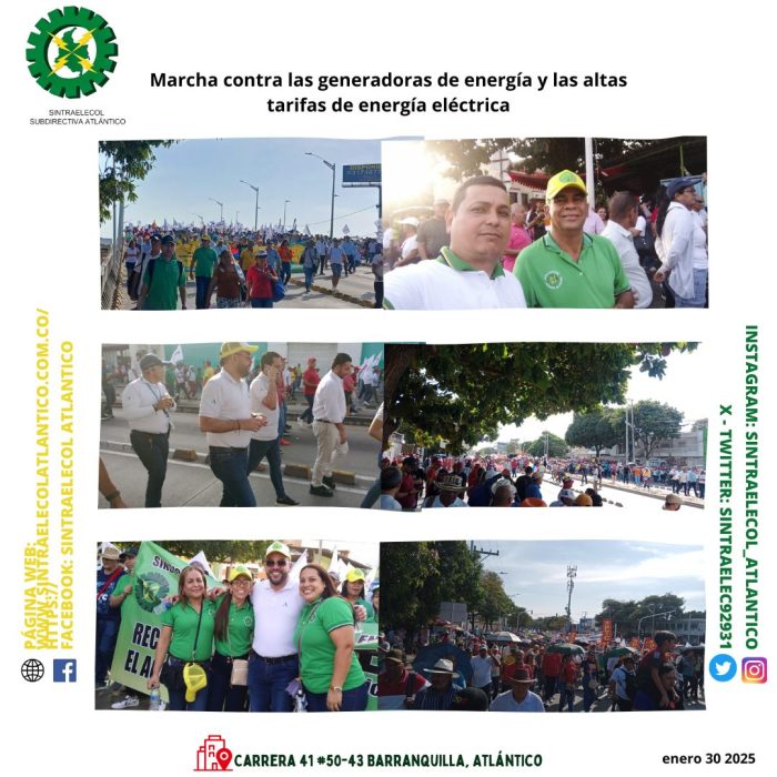 MARCHA CONTRA GENERADORES DE ENERGIA